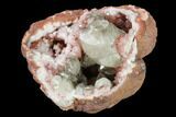 Pink Amethyst Geode With Calcite - Argentina #170181-1
